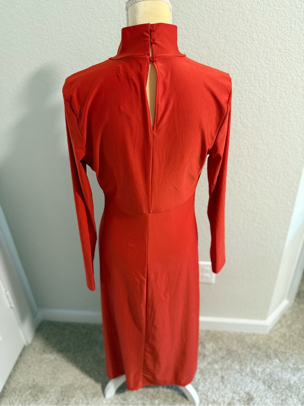 Melloday Elegant High-Neck Long Sleeve Dress NWOT - Picture 8 of 9